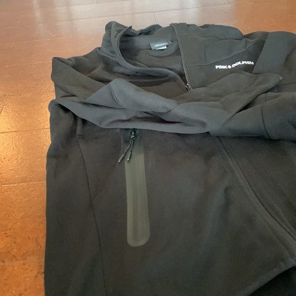 COPY - Mens Pink+Dolphin hooded Sweatshirt - Picture 3 of 3